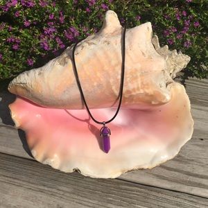 Polished Purple Jasper Chakra Healing Necklace